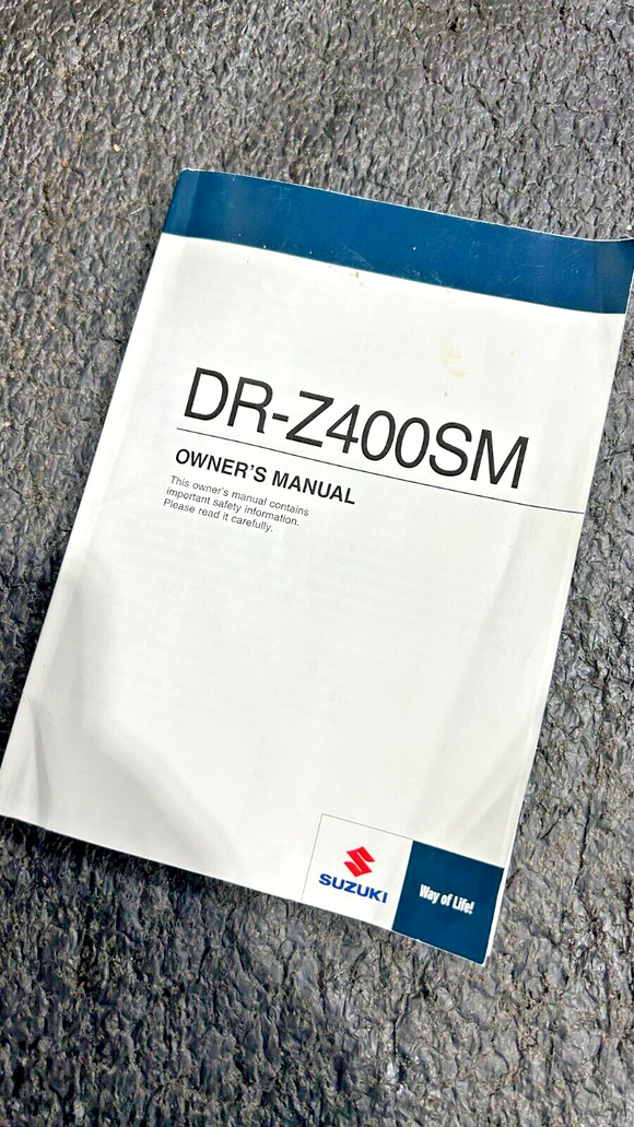 DR-Z400SM owners manual DRZ400E DR-Z400SM owners Manual DRZ400S Owners Book
