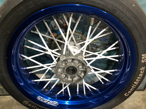 2017 DRZ400SM SuperMoto BLUE Excel REAR wheel rim straight with sprocket Tire
